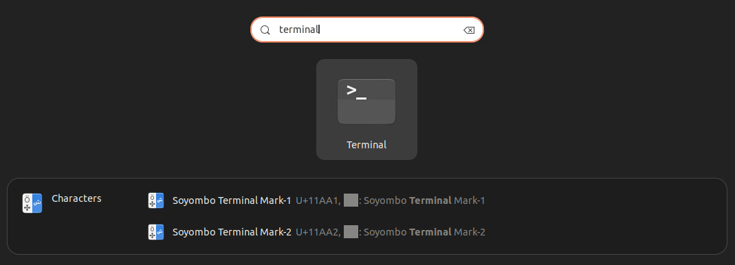 opening terminal