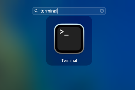 mac OS terminal opening